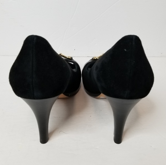 Cole Haan Suede peep toes heels - Picture 5 of 7